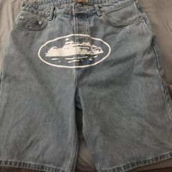 RARE CRTZ Stone Washed Denim Genes Shorts 