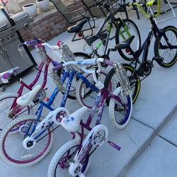 Kids Bikes. Boys And Girls 