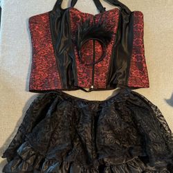 Corset And Black Skirt Costume Adult Women’s Plus Size