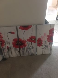 Flower wall painting