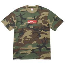 LARGE Supreme Arabic Box Logo Tee “Woodland Camo”