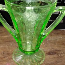 Antique Green True Vaseline Glass