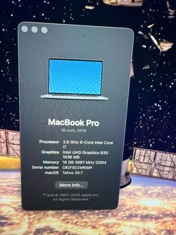 MacBook Pro 16inch 2019