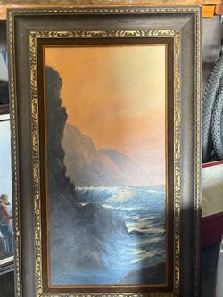 Vintage Clyde Owes Painting – Signed California Family Heirloom