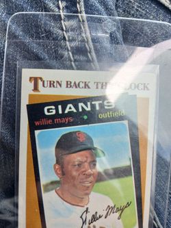 Willie Mays Giants Turn Back the Clock Baseball Card