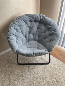 Gray Folding Saucer Chair