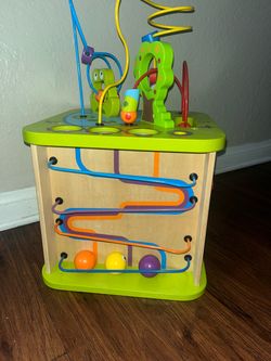 Wooden Activity Cube Bead Maze Toy