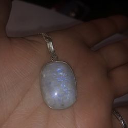 Moonstone And Sterling Necklace