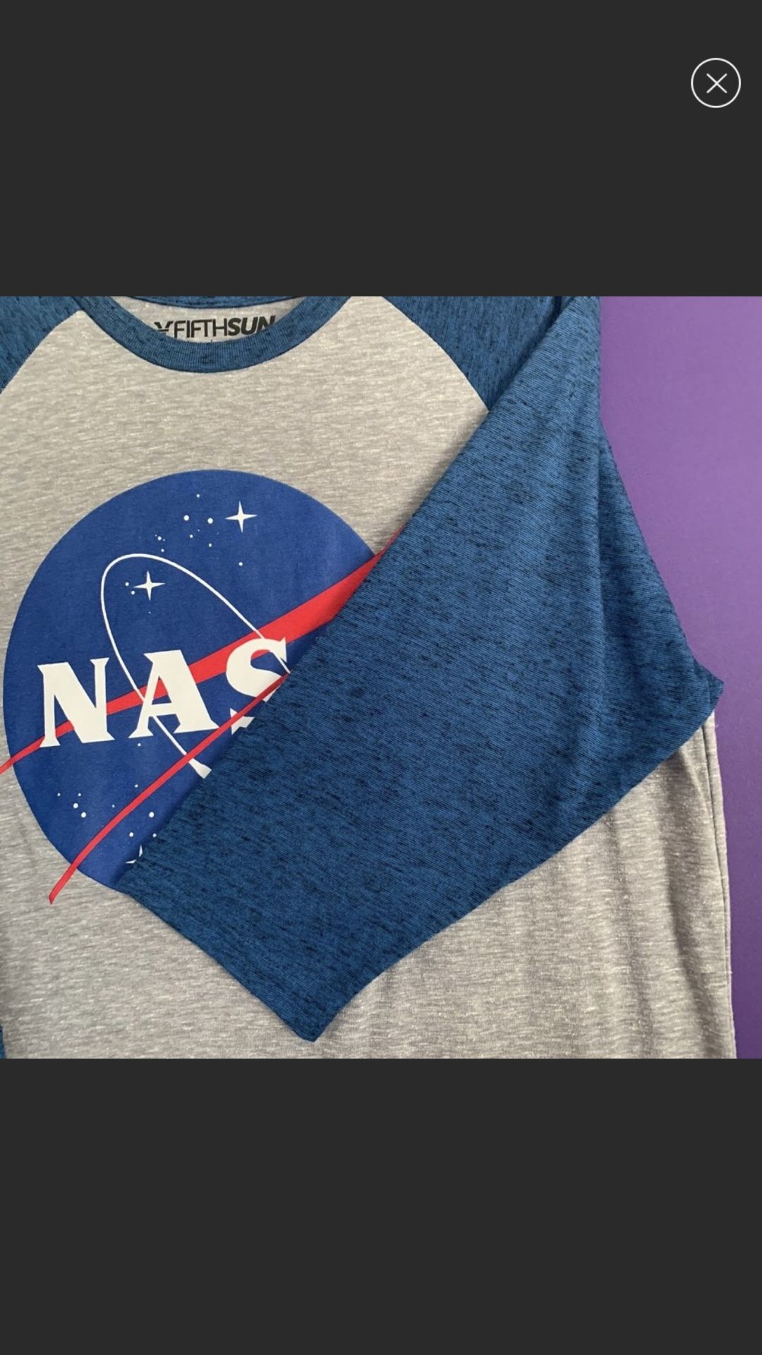 NASA Man you sure no tags Men’s 3/4 Sleeve Cotton and polyester Super soft Men’s Shirt New