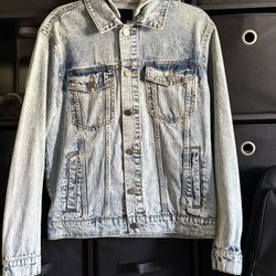 Denim Jacket (Detachable Hood) Mens Small 