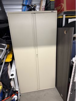Metal storage cabinet