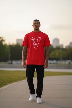 VADALINE V logo red tshirt