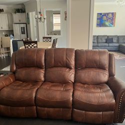 3 Pc Leather Sofa Set