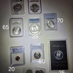 Slabbed Silver Collectable Coins 