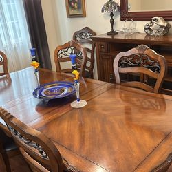 Table W/ 6 chairs and side buffet
