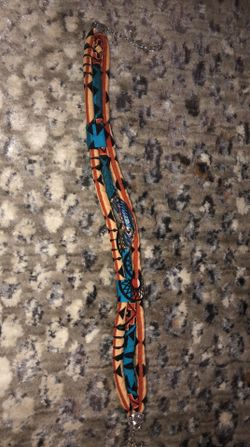 African fabric necklace