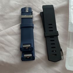 Set Of Two New Fitbit Charge  2  Smart Wrist Bands Small Black And Blue 