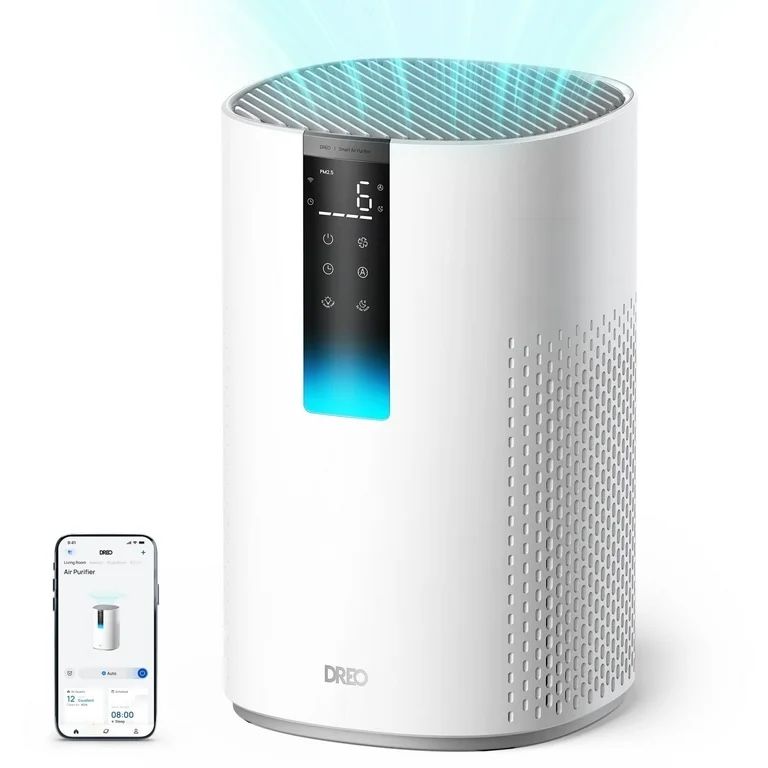 Dreo HEPA Air Purifier for Large Room up to 1600 sq.ft/2h, Smart Purificador for Allergies and Asthma, Remove 99.97% Pet Hair, 5-Stage Filter with PM2