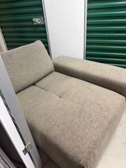Beige Fabric Loveseat Sofa