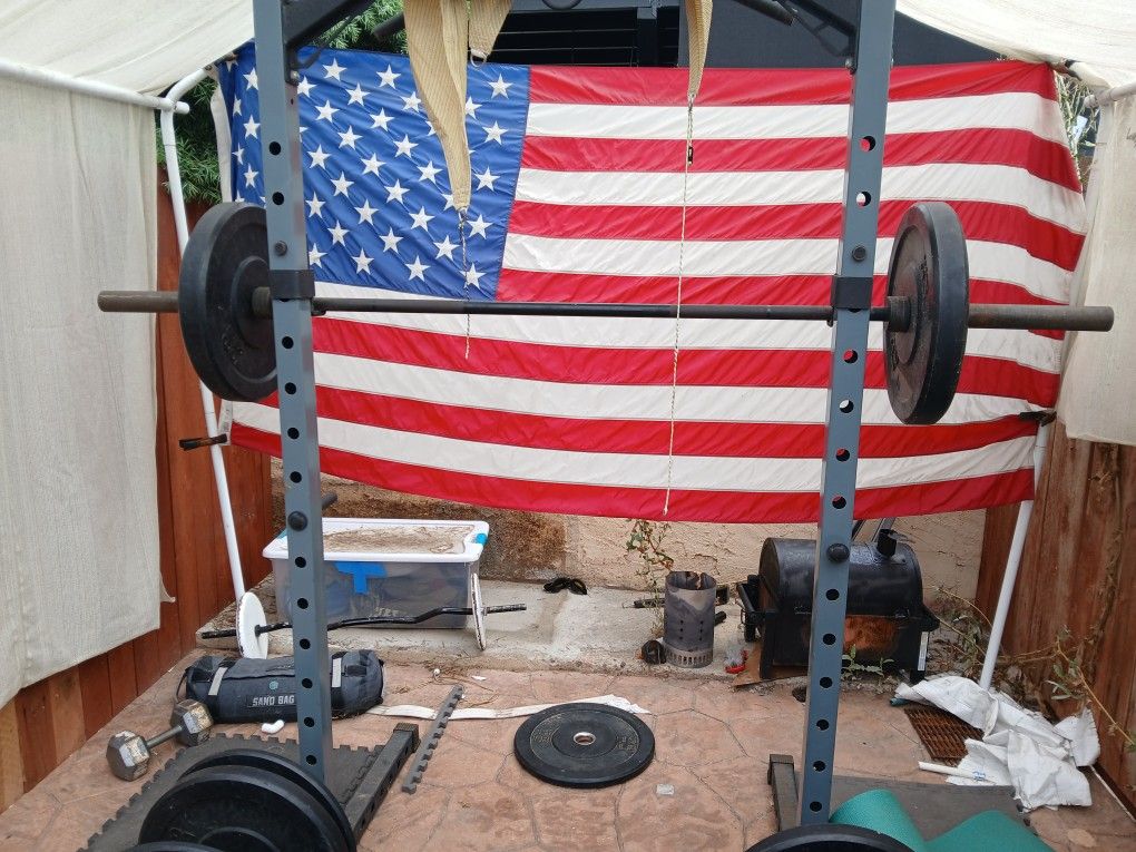 Squat Rack Plus Bench 260 Lbs Weights