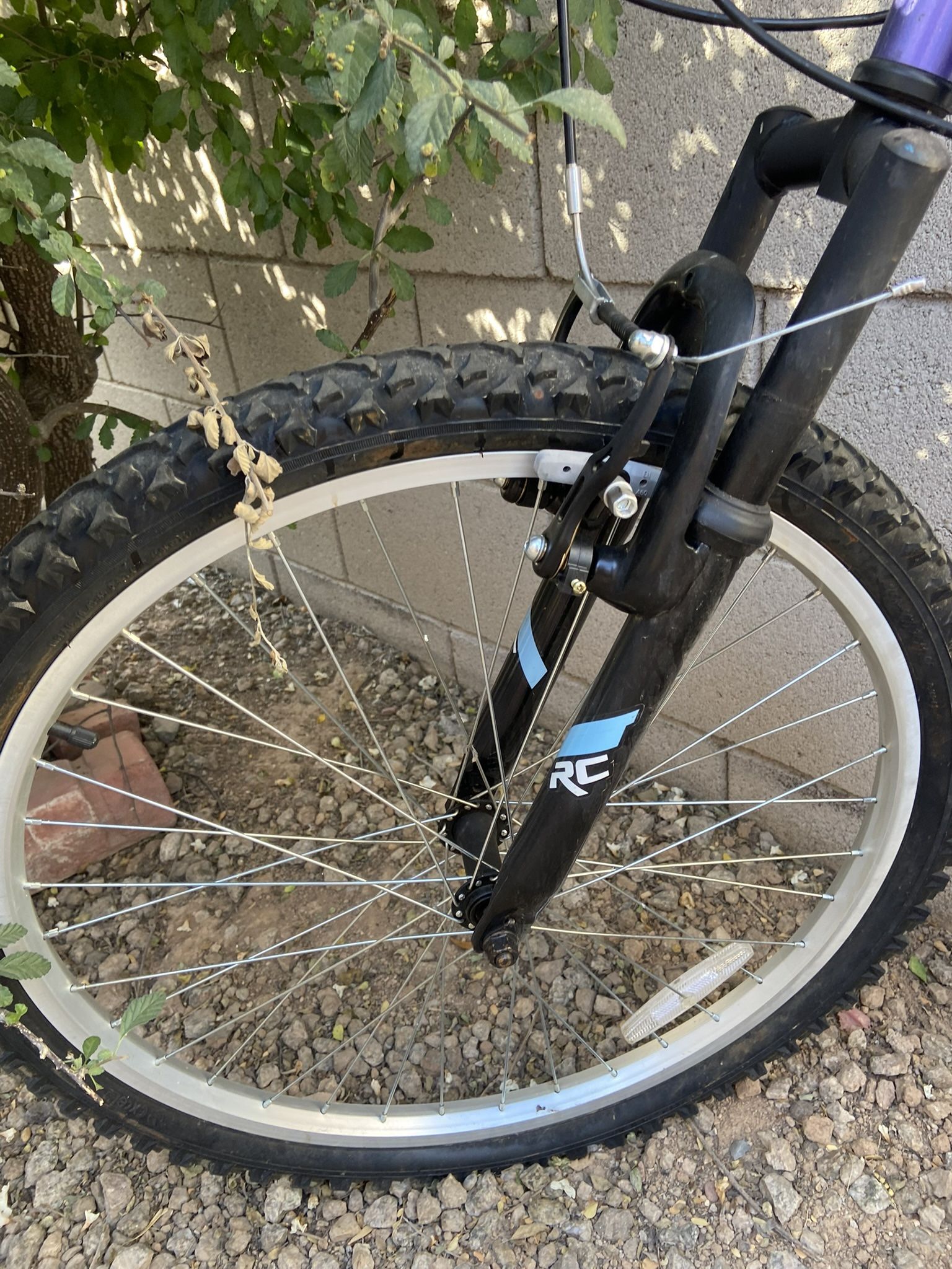 Purple and black mountain bike #outdooradventures