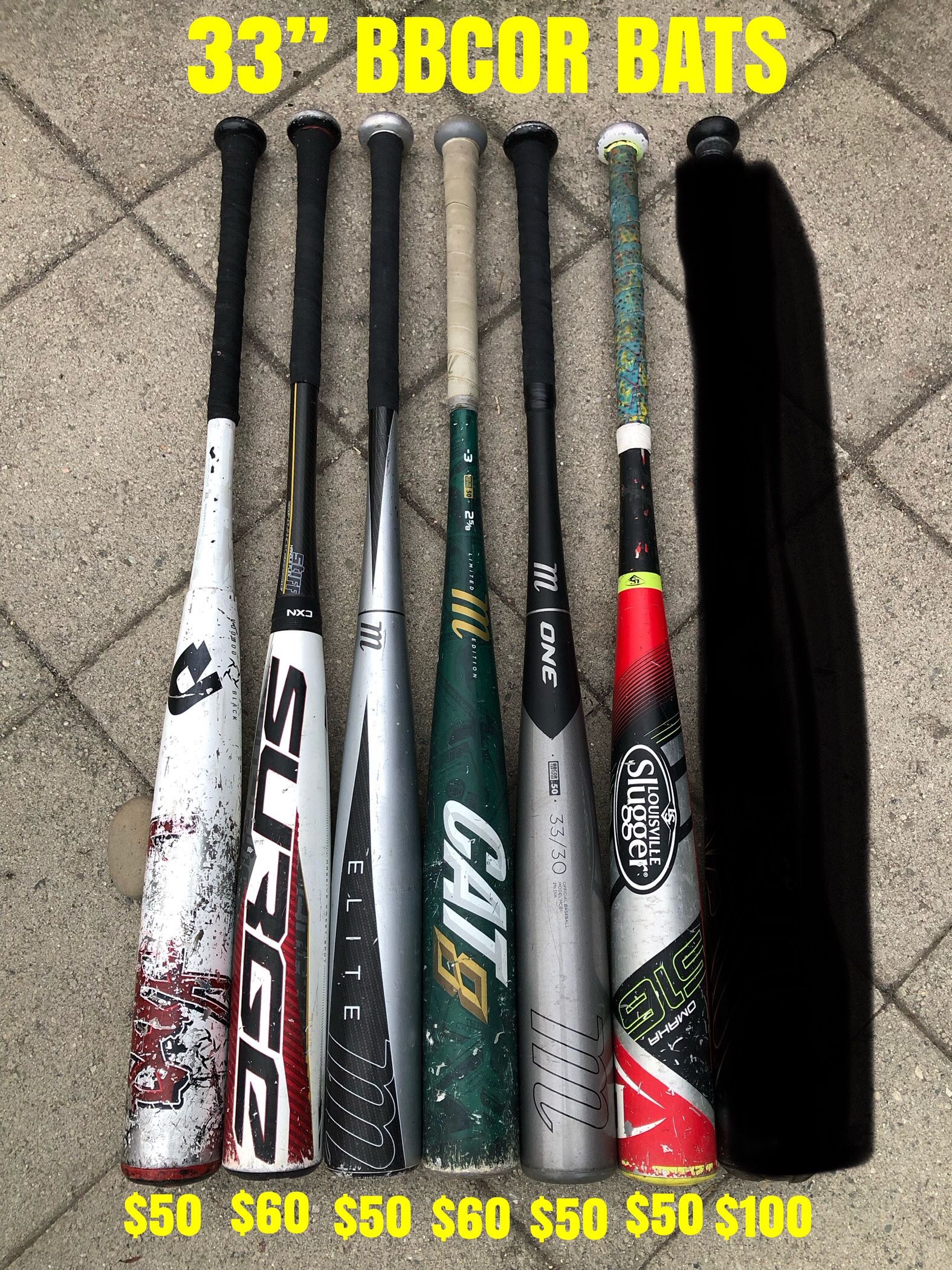 Baseball Bats 33” BBCOR Bat Have More Baseball And Softball Equipment Available