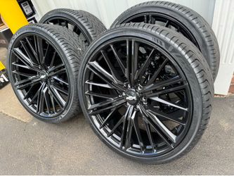 NEW 26 inch zl1 style wheels black wrapped in 305/30r26 tires