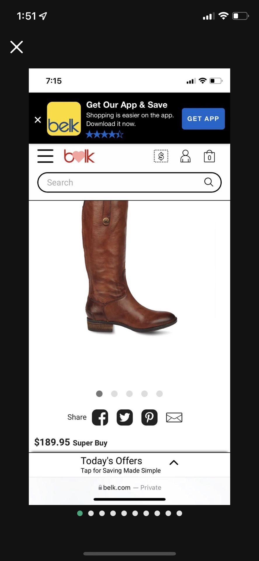 BRAND NEW and NEVER WORN Sam Edelman Penny Boots in Size 7.