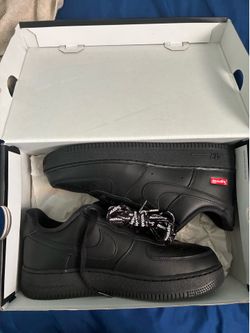 Black Air Force 1s supreme edition