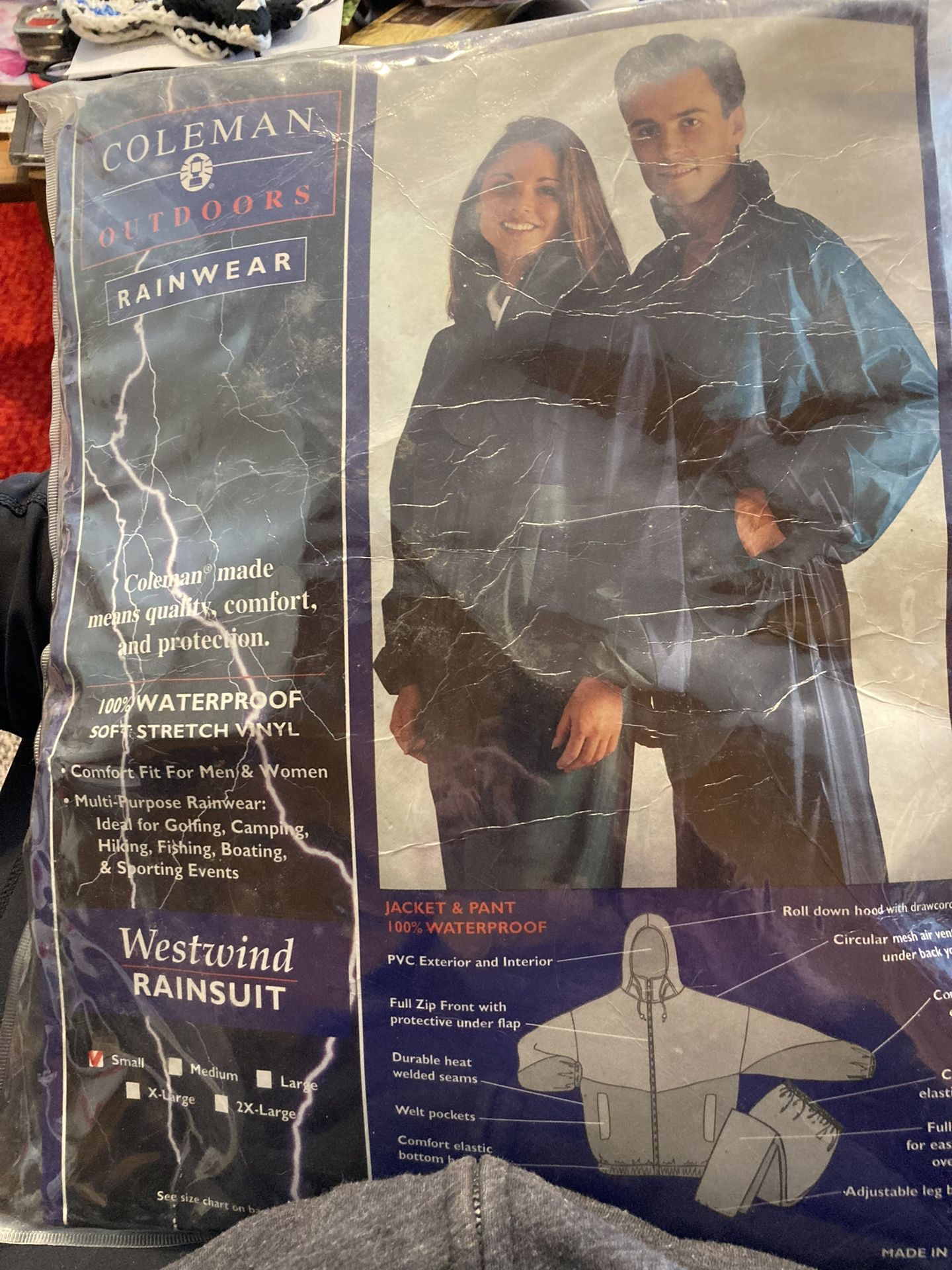 Coleman Westwind Rain Suit - Coat And Pants - Size Small