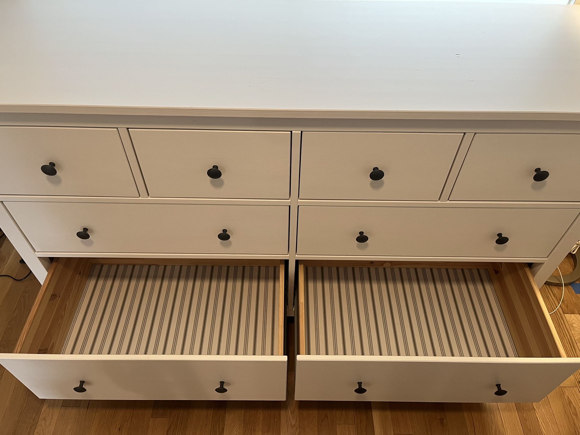 hemnes ikea 8 drawer dresser Chest of Drawers Painted Bespoke Stencilled Solid pine. Anne Kit for Ikea Hemnes
