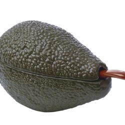 Textured Ceramic Avocado Shape Serving Bowl Set