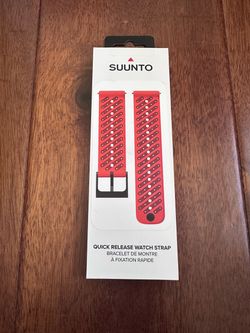 Suunto 22mm Athletic 8 Silicone Watch Strap Coral Orange Quick Release Band OEM