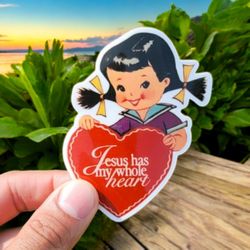 Jesus Has My Whole Heart Sticker Waterproof