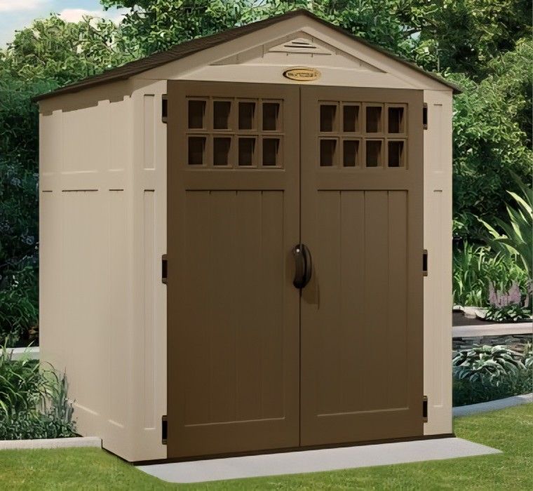 Suncast Everett 6x5 Plastic Vinyl Outdoor Storage Shed New Never Assembled