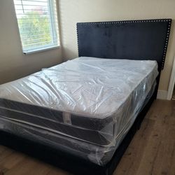NEW QUEEN-SIZE MATTRESS AND BOX SPRING
