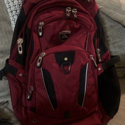 High Sierra Backpack- Dark Red