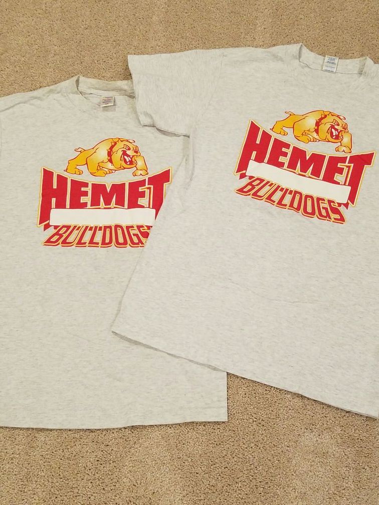 Hemet High PE Gym Shirts Size Medium