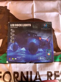 MICTUNING 2nd-Gen RGB LED Rock Lights with Bluetooth Controller, Timing Function, Music Mode - 4 Pods Multicolor Neon LED Light Kit
