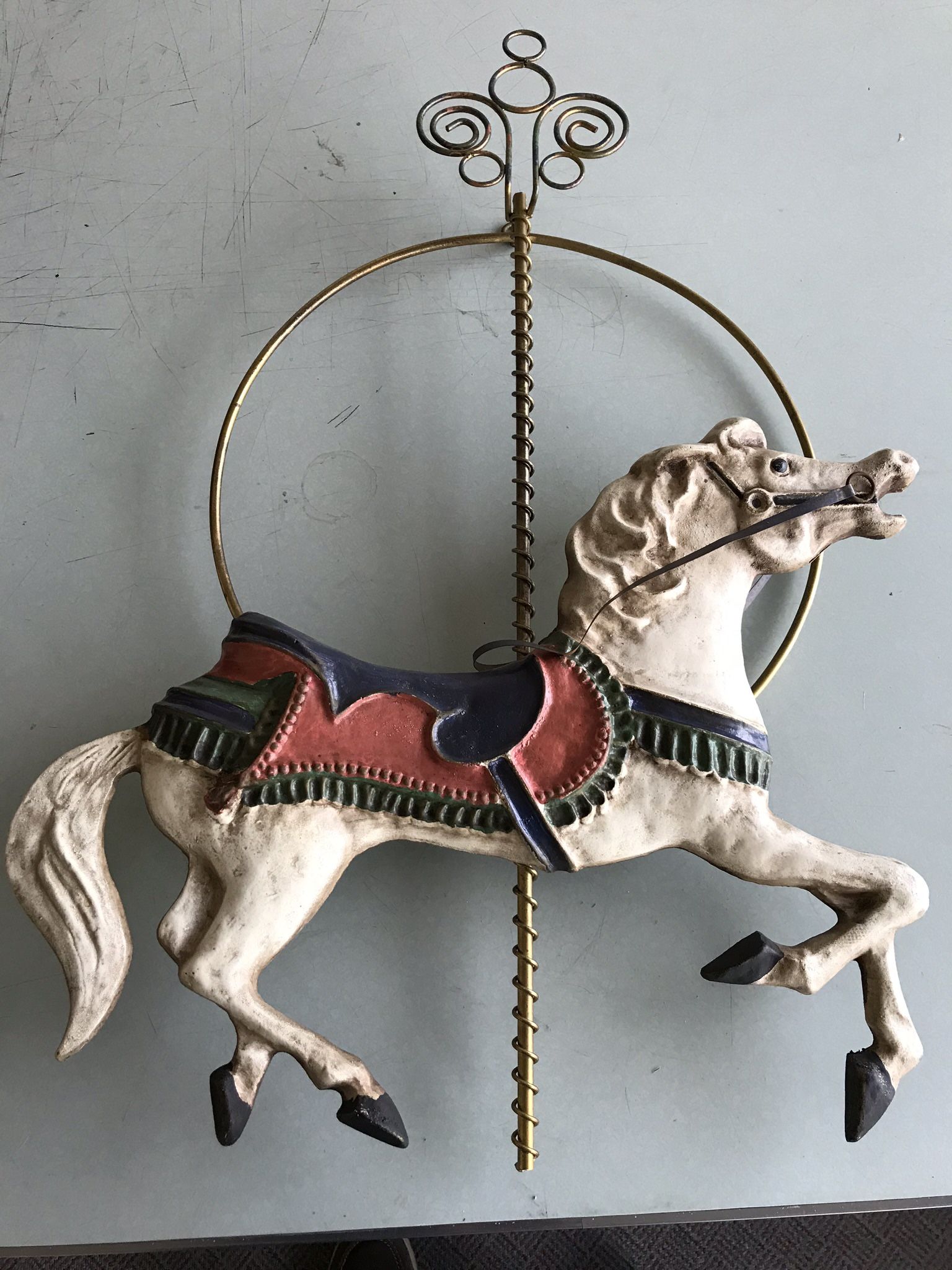 Vintage metal horse