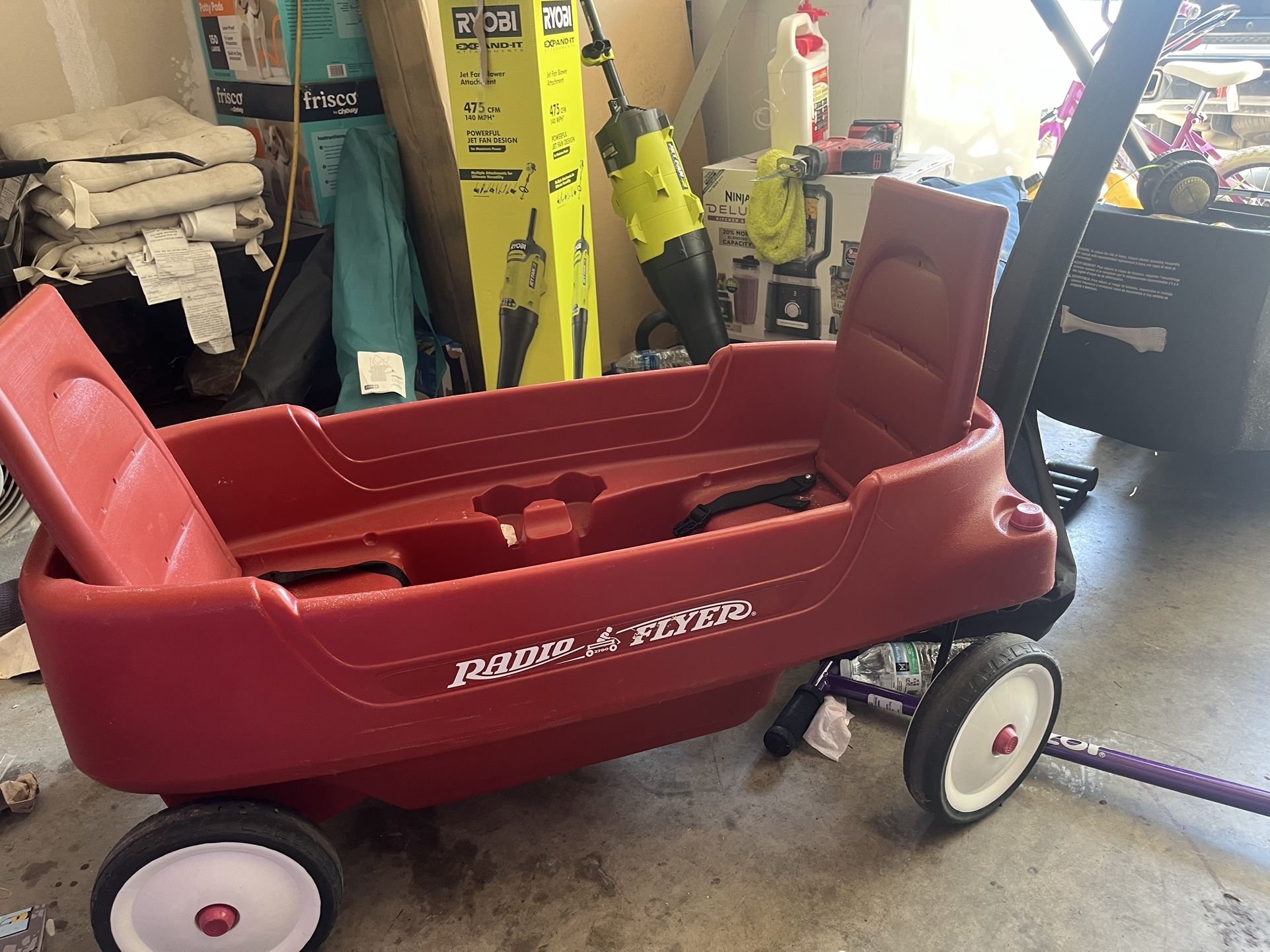 Radio Flyer Red Wagon 2 Seat Toddler Outdoor Riding Toy