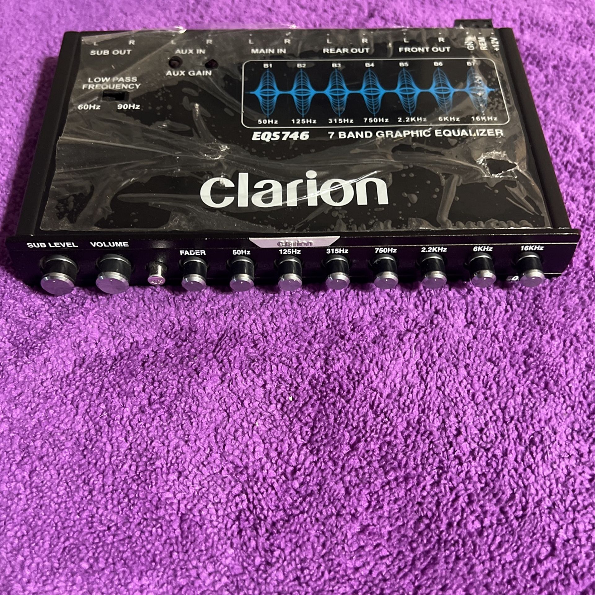 Clarion Crossover 7 Band Graphic Equalizer Model: Eqs746