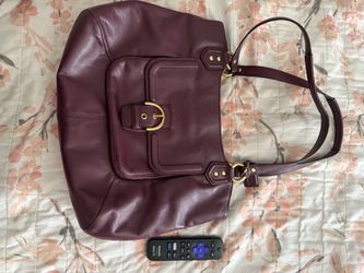 Coach Leather Handbag in Plum Purple or burgundy