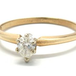 Ladies 1/3CT Pear Diamond Engagement Ring