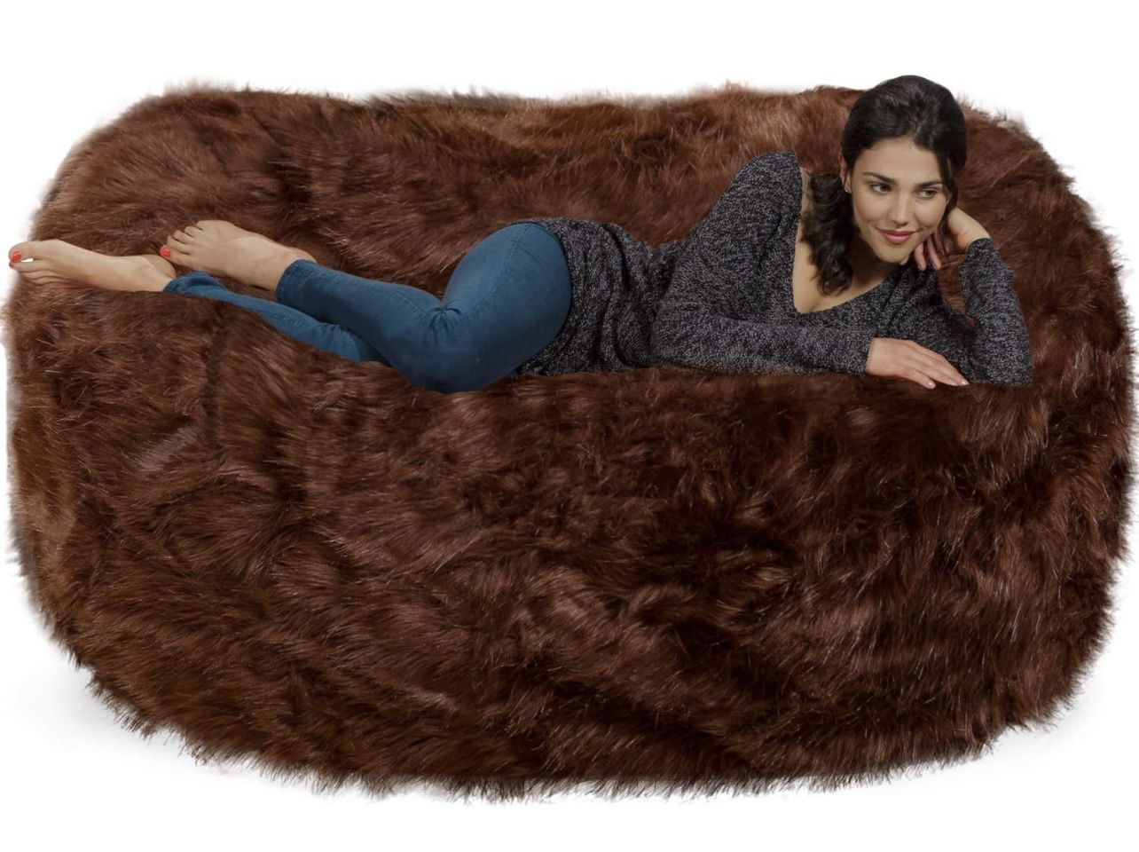 Chill Sack Bean Bag Chair: Huge 6' Memory Foam Furniture Bag