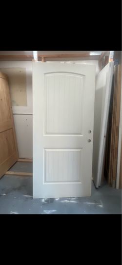 Exterior front door side door garage door 36x79” 20min fired Santa Fe  I have a beautiful contemporary style door with fire rated stamped 20 minutes. 
