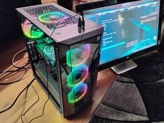Asrock extreme floor desktop i7 4770k 16 GB 8 gig graphics card Sapphire 24-in monitor works perfect