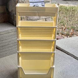 5-Tier Rolling Utility Book Cart