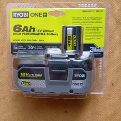 Ryobi ONE+ 18V **6Ah** High Performance Battery