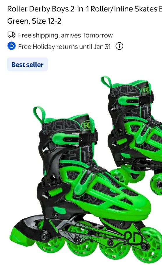 Brand NEW IN BOX! 2 In 1 Roller Skates (Kids)